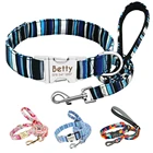 Именной ошейник для собак, нейлоновый светоотражающий аксессуар для питомца, идентификационная табличка, маленькийсреднийбольшой размер, для питбуля, Мопса