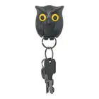 Магнитный держатель для ключей в виде совы, ночная настенная подвесная вешалка для ключей, крючок для ключей, открывает глаза, домашний крючок для хранения, 1 шт.