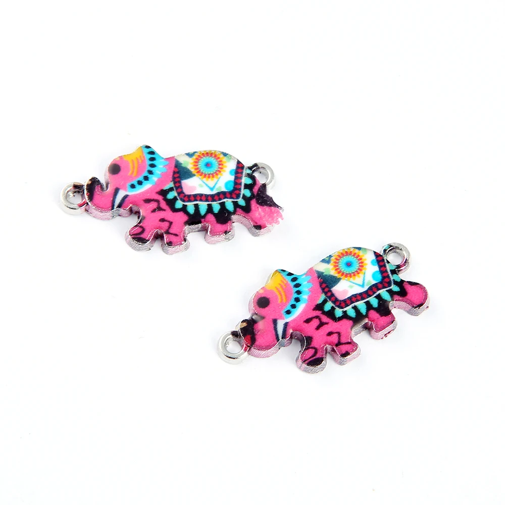 Semitree 10 шт. коннекторы для браслета в богемном стиле со слоном подвески ожерелья DIY