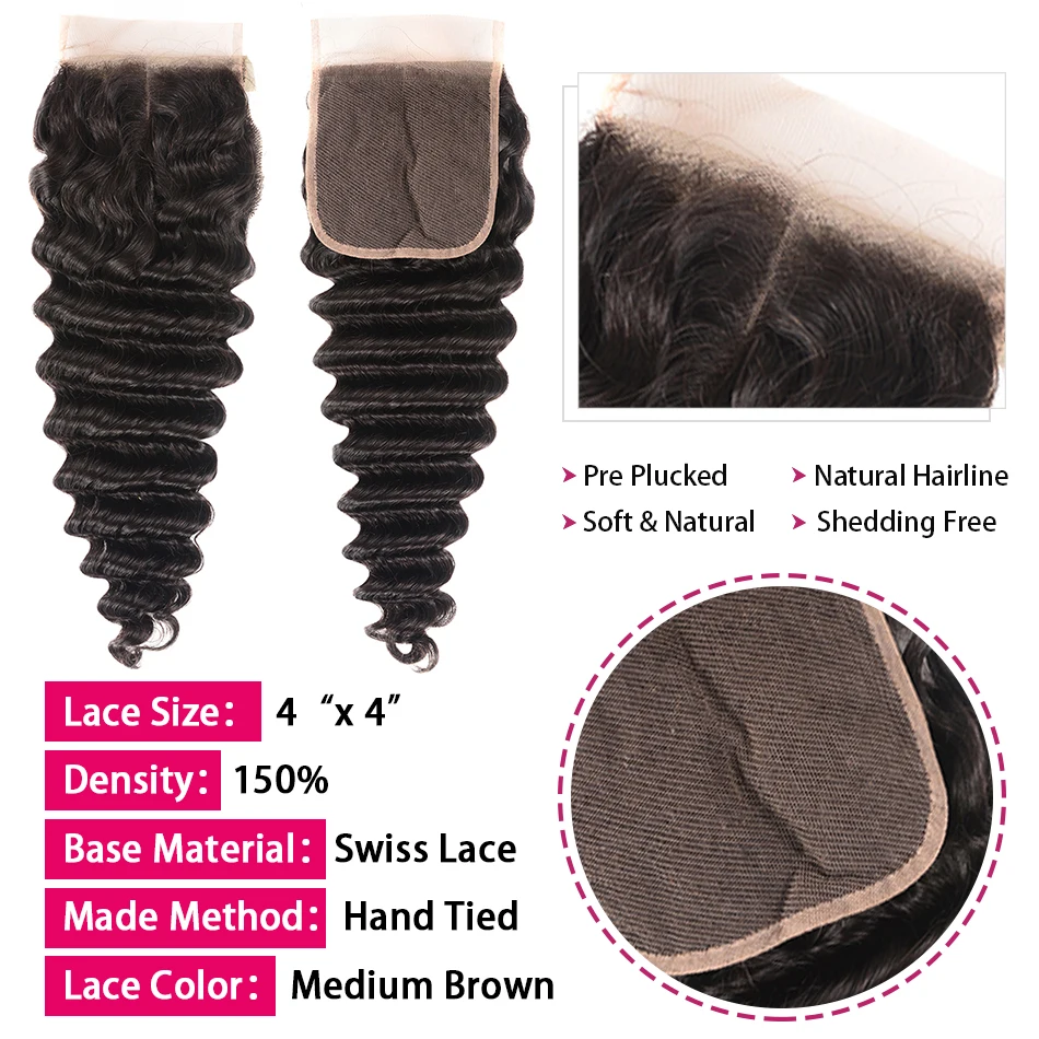 Пучки волос Shuangya индийские свободные глубокие волнистые волосы с закрытыми