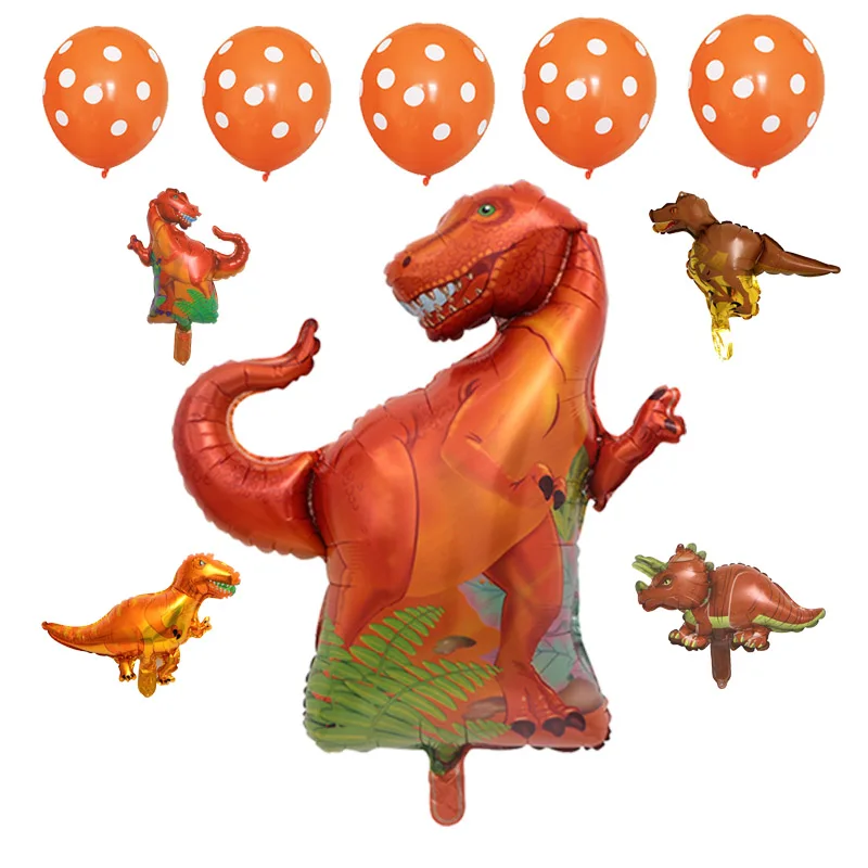 Большой фольгированный шар в виде динозавра воздушный животных для мальчиков