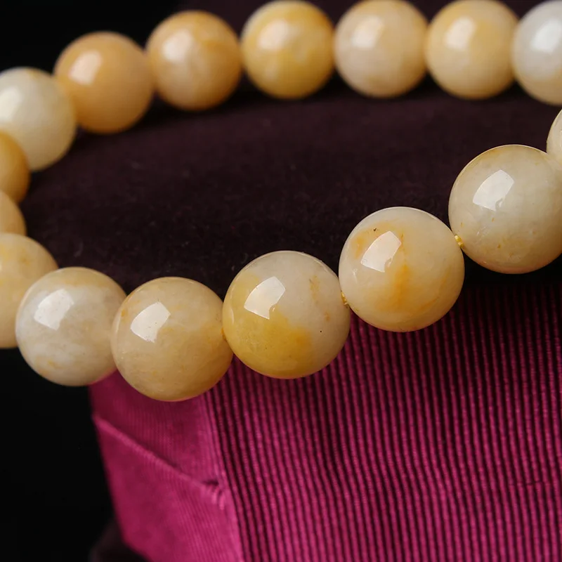 

Nature Yellow Chalcedony Bracelets for Women Fashion Crystal Stone Bracelet Jewelry Pulsera Energy Semi-precious Stones Bracelet