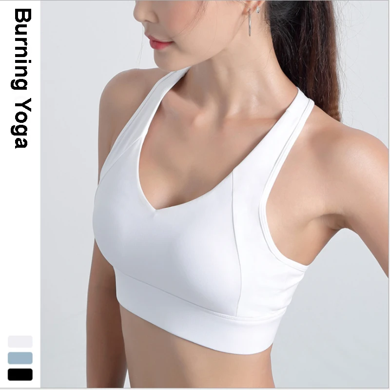 Новинка ударопрочный спортивный бюстгальтер женское нижнее белье топ для йоги