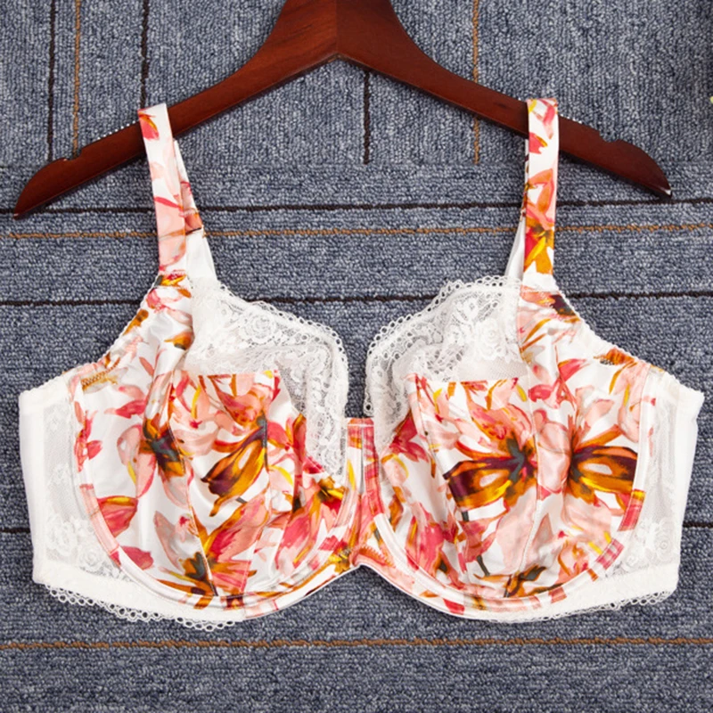 Для женщин размера плюс Бюстгальтер Minimizer полный охват на подкладке Пуш Ап