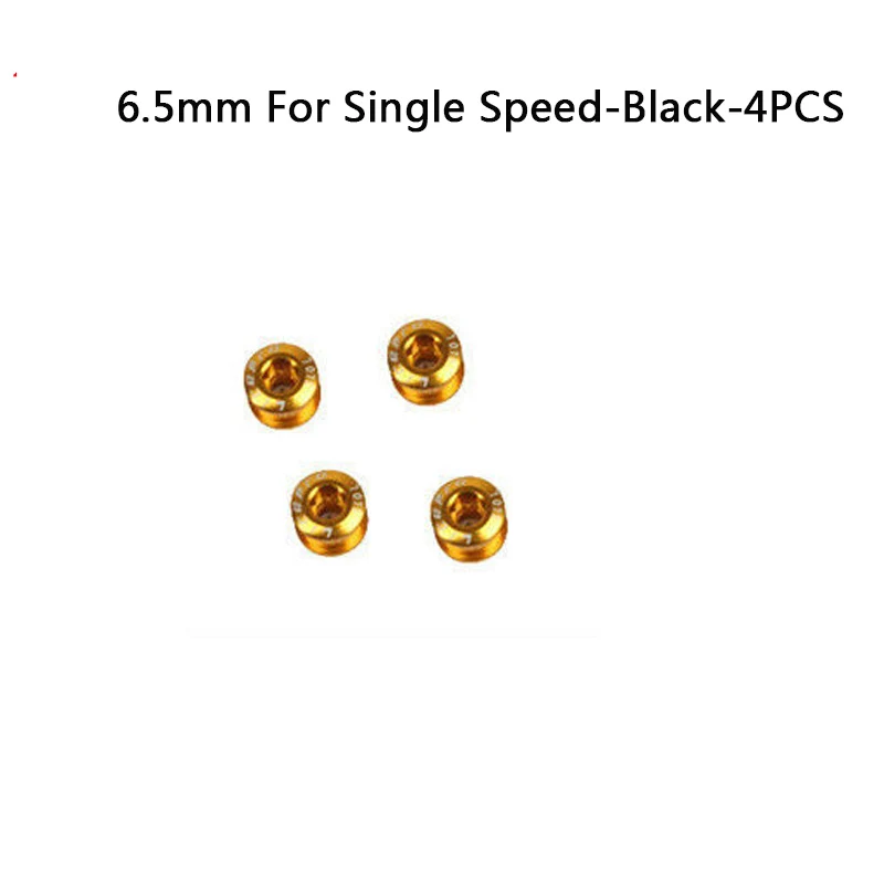 6.5mmSpd-Gold-4PCS Litepro MTB велосипедная цепь болты двойной/трехскоростной диск односкоростной винты Золотой/Серебряный/фиолетовый/синий/красный/черный/зеленый - Цвет: 6.5mmSpd-Gold-4PCS