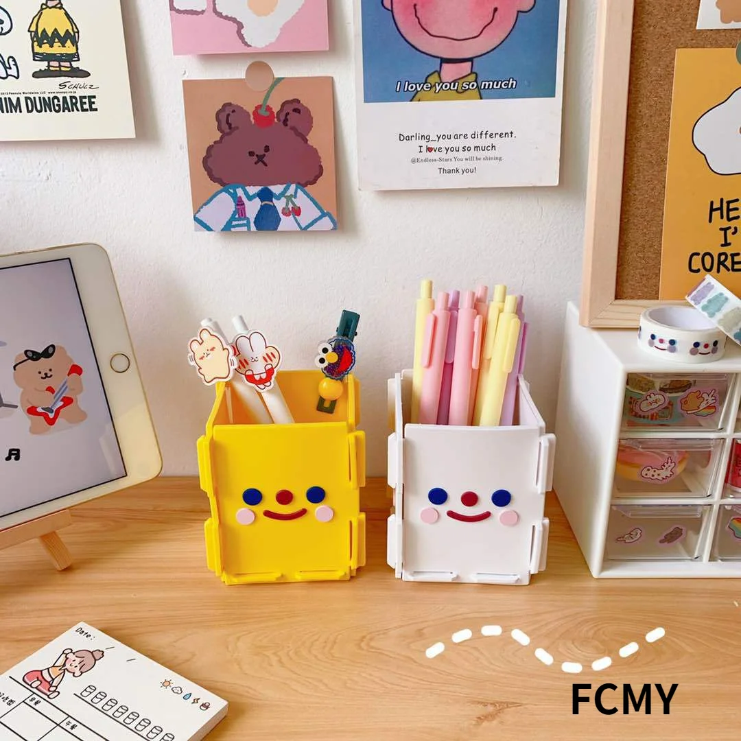 

Держатель для ручек ручной работы, креативный многофункциональный настольный карандаш в Корейском стиле, милый органайзер для кистей для м...