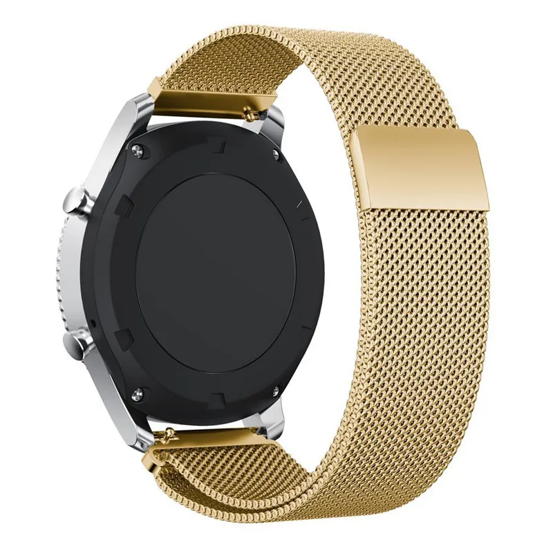Миланская петля ремешок для часов samsung gear S3 Classic/S3 Frontier/galaxy watch 46 мм 42 мм Регулируемая нержавеющая сталь 22 мм 20 мм