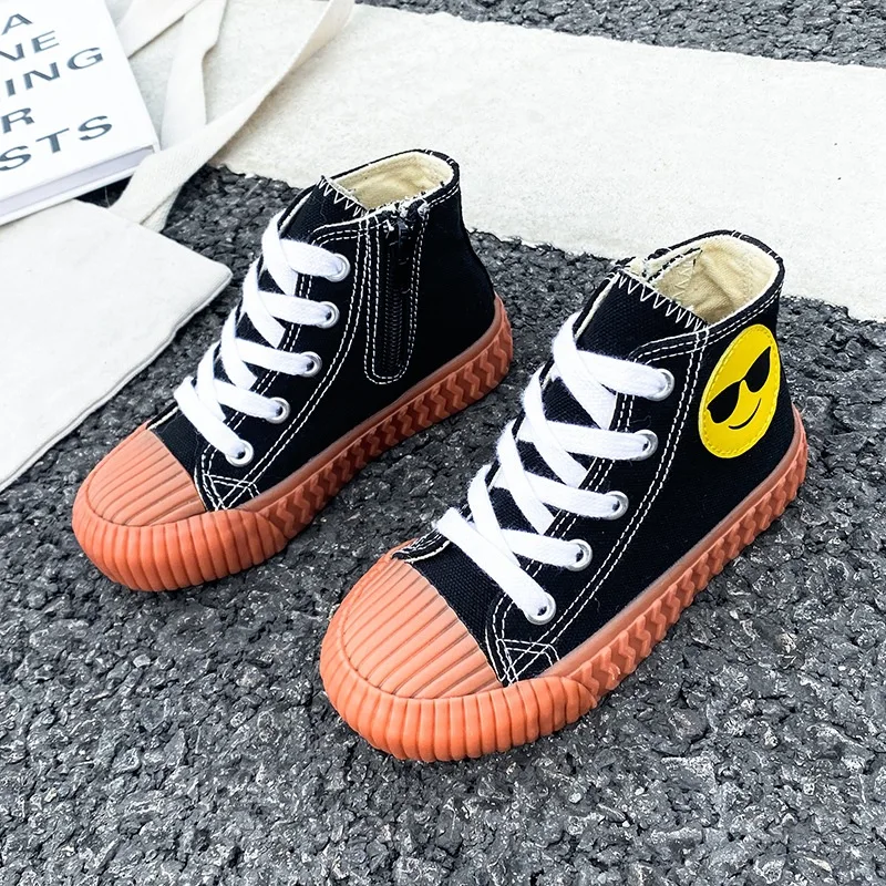 

2021 Ins New Fashion Children Sneakers Children High Boots Sneakers Children Shoes Fashion Canvas Shoes #2153
