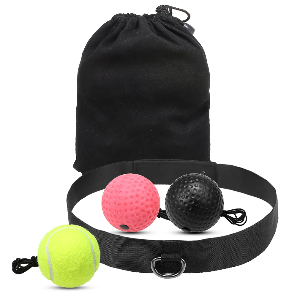 Боксерский рефлекторный мяч набор 3 уровня пробивая тренировочные мячи фитнес