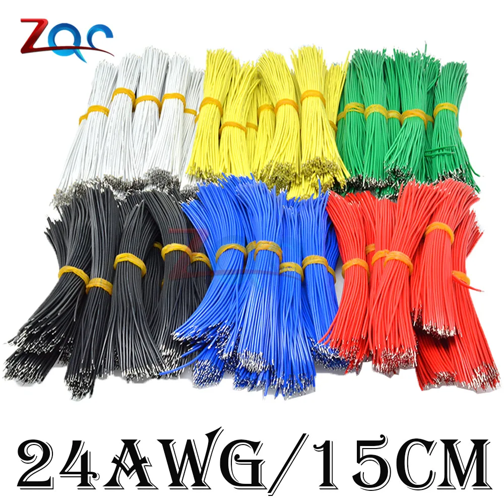 100 шт. макетная плата с покрытием олова кабель для пайки ПП 24AWG 15 см Fly Jumper Wire Cable Tin