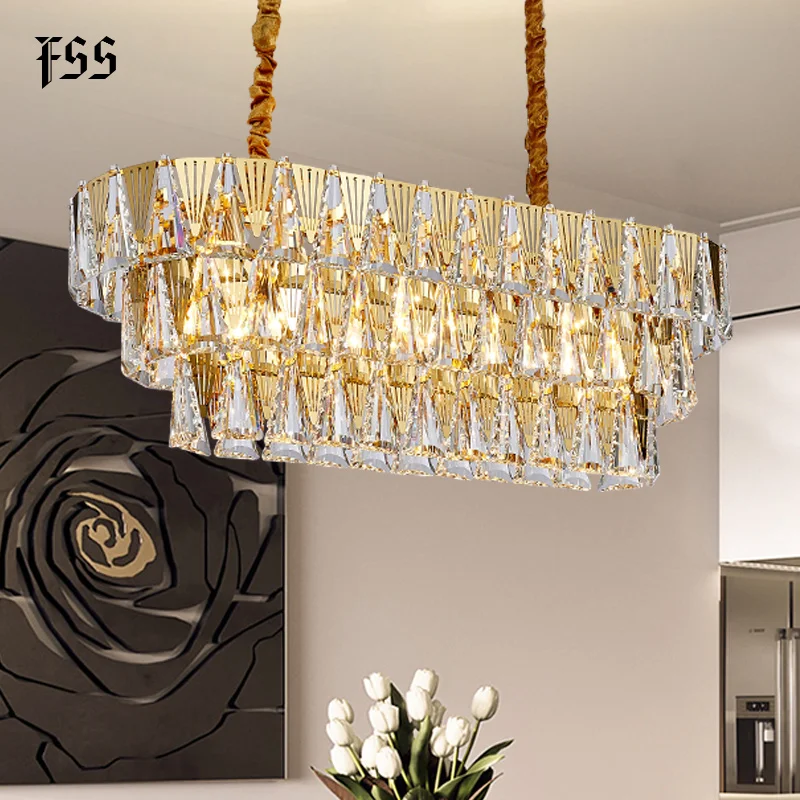 Современная Большая Хрустальная люстра светильник переменного тока 110 В 220