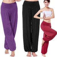 loose women long pants harem yuga modal dancing trouses casual hippy baggy wide belly dance comfy boho pants 16 colors