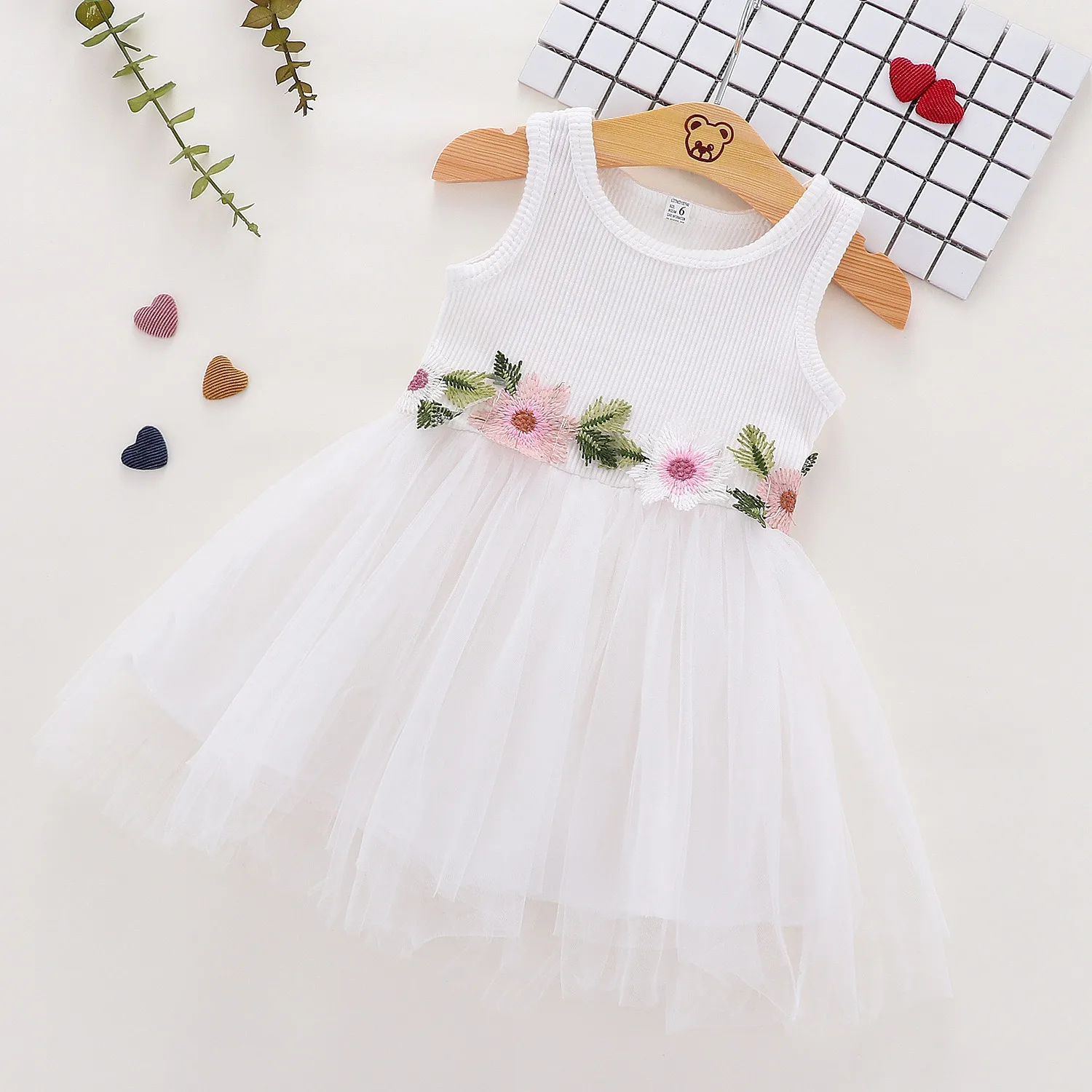 

Baby Toddler Girl Dress Newborn Baby Sleevless Summer Dress Floral Baby Fashion