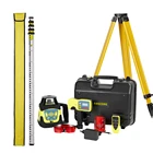 Лазерный уровень, 500 м, автоматический красный роторный самонивелирующийся лазерный уровень + 3 М башенная Линейка + штатив