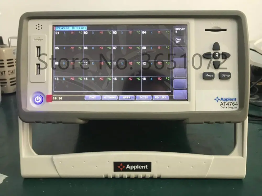 AT4764 Многоканальный регистратор данных температуры 7 дюймов сенсорный экран |