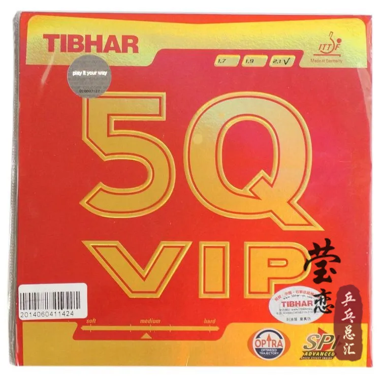 Original Tibhar 5Q VIP pimples in table tennis rubber table tennis rackets racquet sprots made in Germany fast attack with loop