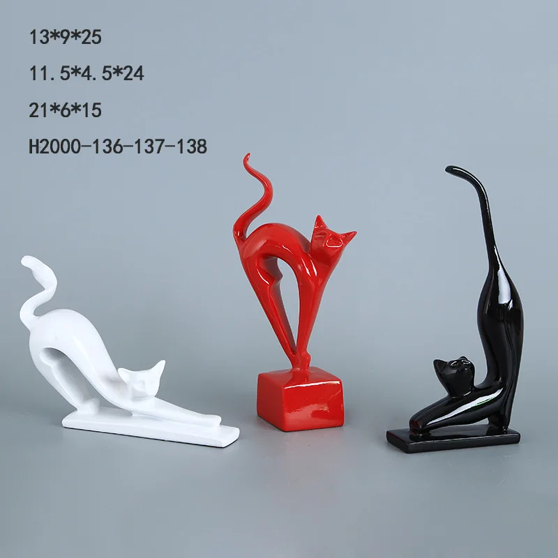 Современное домашнее ремесло простой полимерный Кот на удачу украшение для