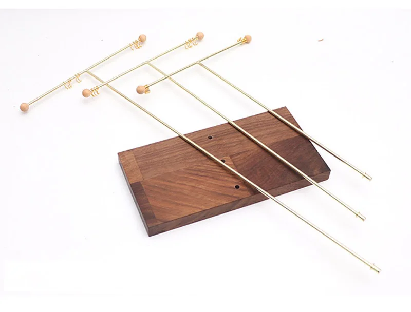 Wooden Gold Metal 3-Tier Tabletop 30/10 Hooks Bracelet Necklace Jewelry Stad Necklace Organizer Display Jewelry Holder