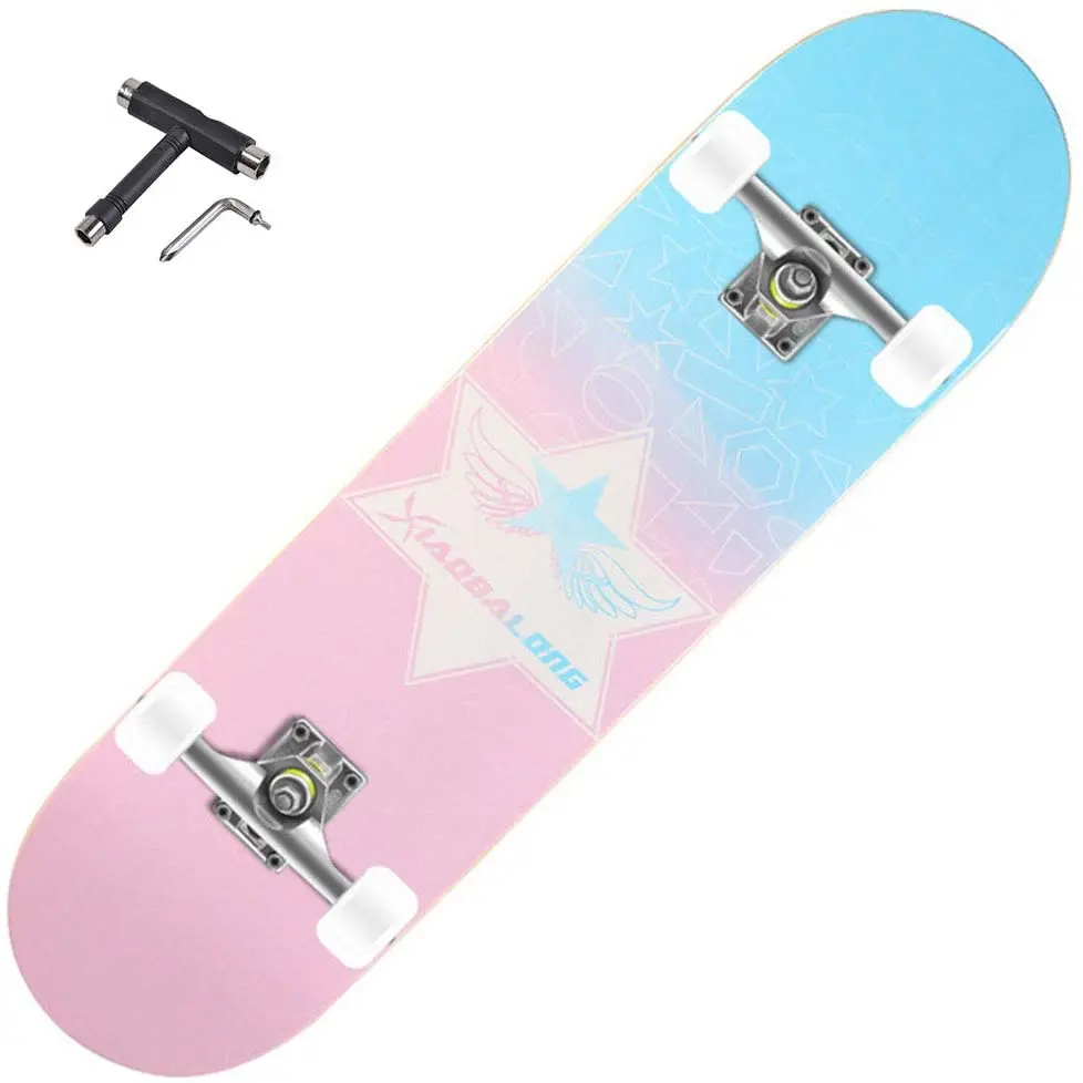 

Skateboards Complete for Kids Youth Standard Skateboards 31''x8'' with 7 Lays Maple Deck Pro Skateboards Longboard Skate Boards