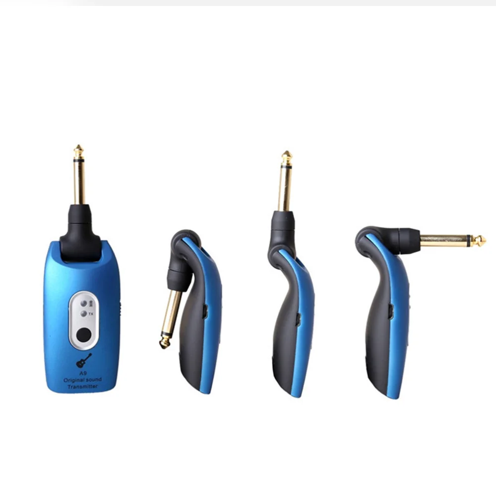 

2.4GHz Wireless Guitar Receiver USB Rechargeable Professional Transmitter Transmitting System for Electric Guitar (Blue)