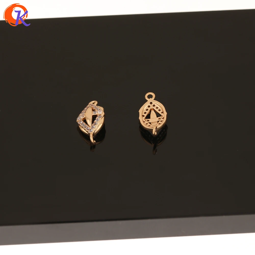 

Cordial Design 50Pcs 8*17MM Jewelry Accessories/CZ Connectors For Bracelet/Oval Shape/DIY Making/Hand Made/Earring Findings