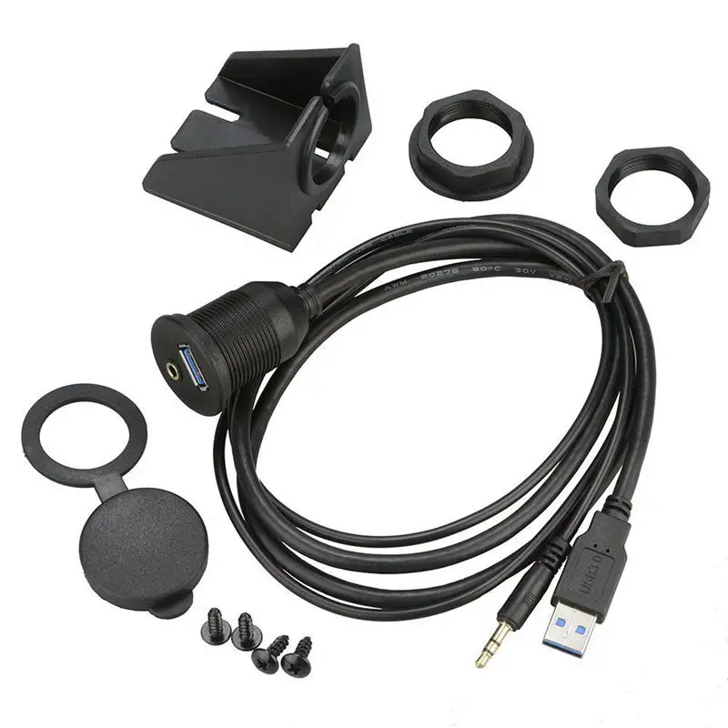 USB 3 0 и 5 мм автомобильное крепление флеш кабель + USB3.0 AUX удлинитель приборная