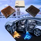 Универсальный беспроводной светодиодный проектор JURUS для двери автомобиля, 2 шт. светильник логотипом призрака, тени, пламени, лошади, для Peugeot 206, для Seat ibiza