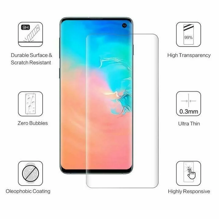

Samsung S8 S9 plus S20 S10 S7 glass toughened glass overall ecran protection