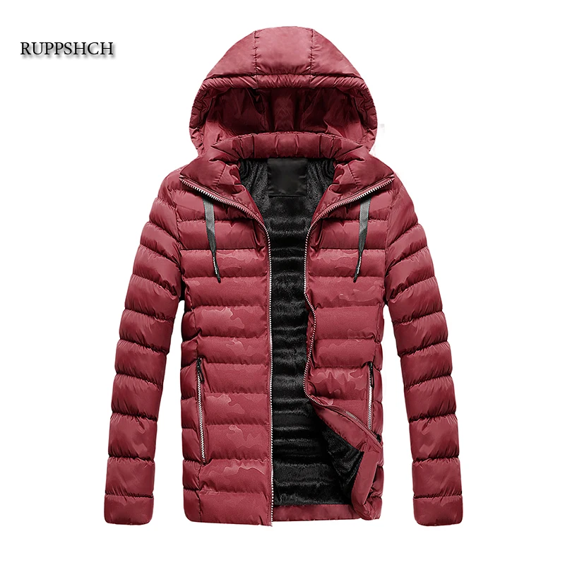 

2021 New Men Winter Warm Outerwear Men Long-Sleeved Stand-Up Collar Cotton Casual Zipper Warmth Thick Cotton Jacket