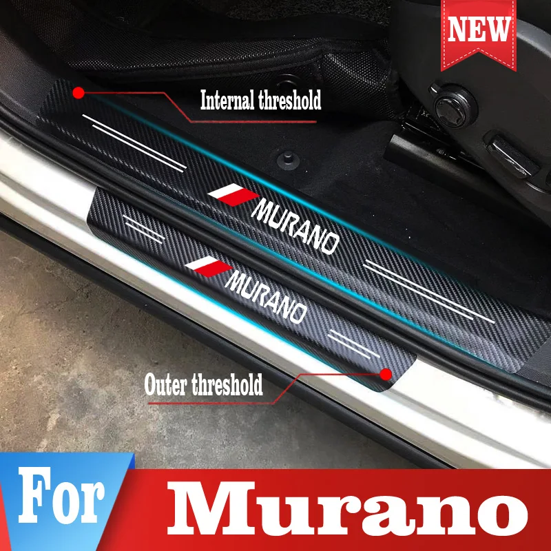 

For Nissan Murano Car Stickers Door Sill Threshold Guard Scuff Guard Plate Guard Pedal Cover Trim Accessories