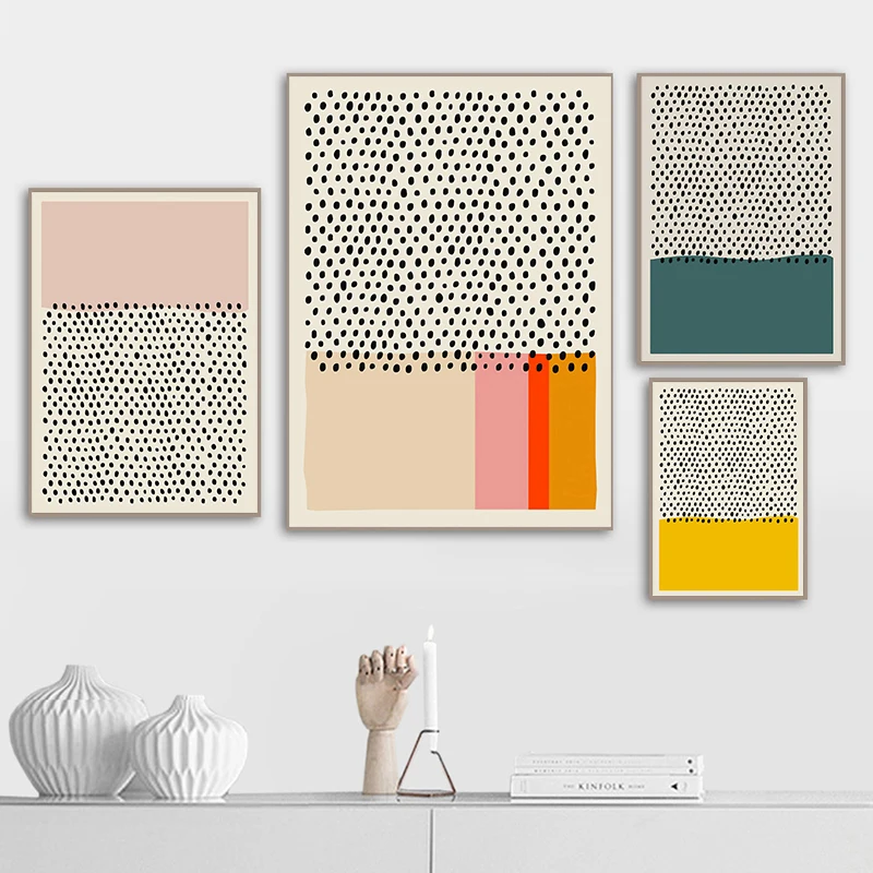 

Abstract Color Line Wall Art Canvas Painting Minimalist Style Geometric Picture Poster and Print Gallery Living Room Home Decor