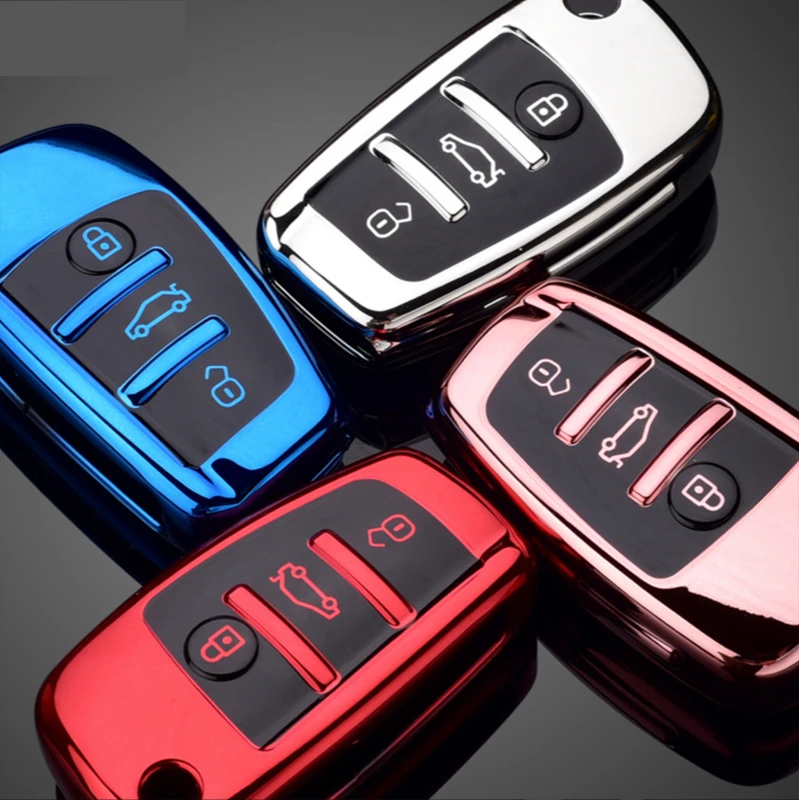 

New Soft TPU Car Remote Key Case Cover Protective Shell For Audi C6 R8 A1 A3 Q3 A4 A5 Q5 A6 S6 A7 B6 B7 B8 8P 8V 8L TT RS Sline