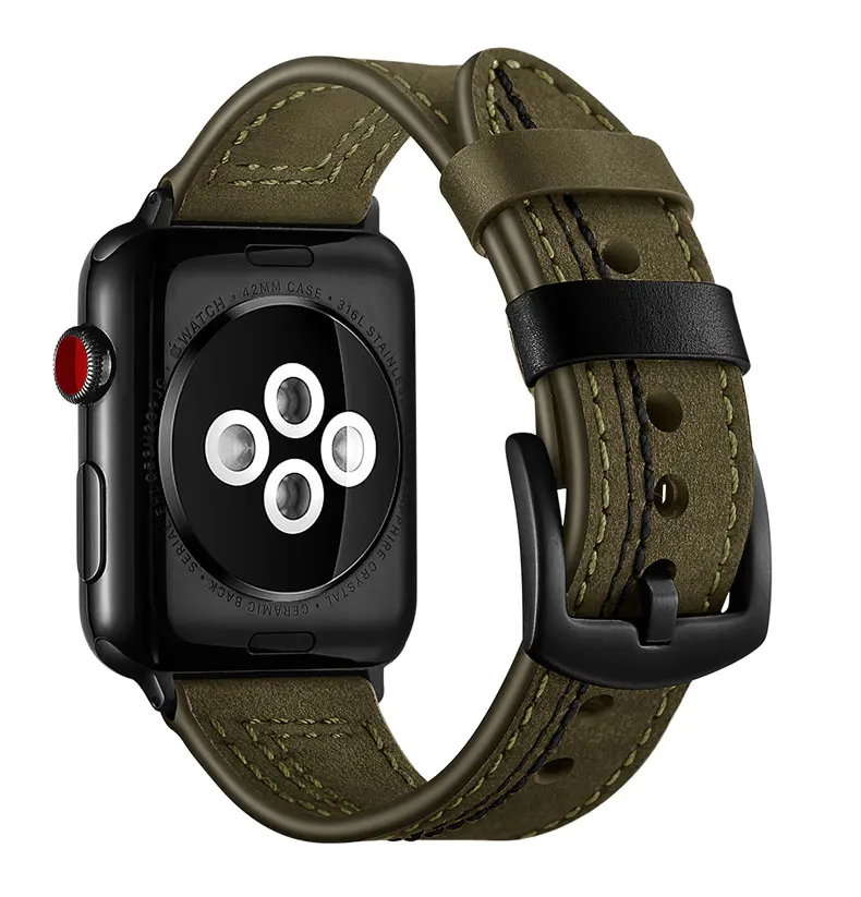 Аксессуары для наручных часов для apple watch, ремешок 42 мм, 38 мм, версия apple watch band 44 мм 40 мм наручных часов iwatch серии 5/4/3/2/1 браслет из натуральной кожи
