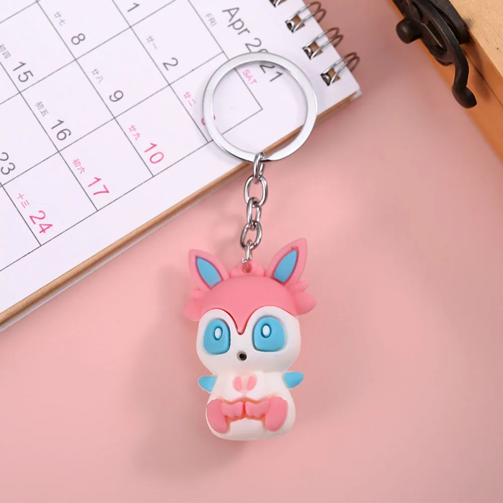Брелок для ключей с покемоном Eevee Пикачу экшн фигурка TOMY Мультяшные аниме милые