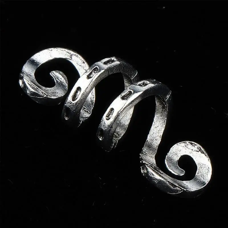

5pcs Vintage Silver Adjustable Hair Dread Braids Gold Dreadlock Beads Ring Cuffs Clips for Hair Rings Women Men Accessories