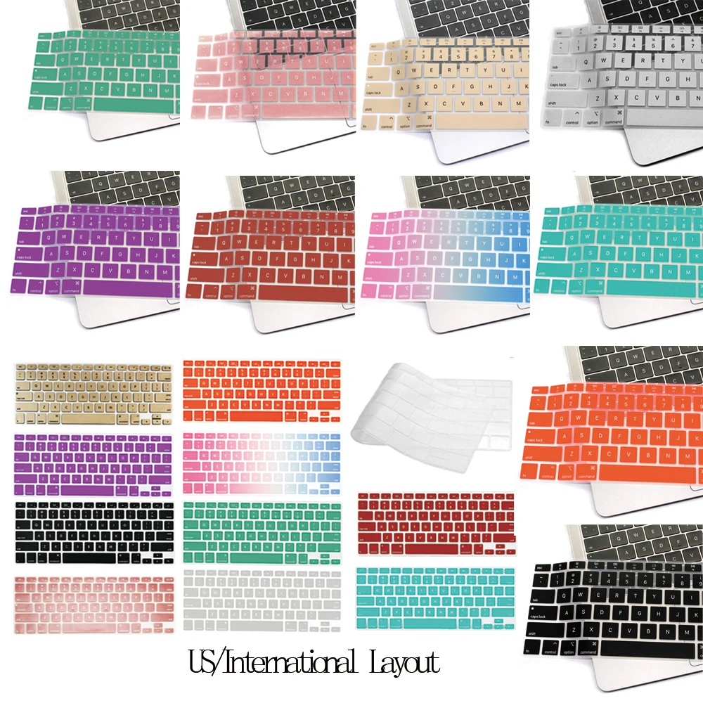 

Multicolor Keyboard Film for Apple Macbook Pro 15" A1707/A1990/Macbook Pro 13" A1706/A1989/A2159 Laptop Silicone Keyboard Cover