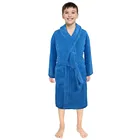 Однотонные фланелевые банные халаты для малышей, банное полотенце для маленьких мальчиков и девочек, ночное платье, пижамы, одежда для сна, Мягкая Детская домашняя одежда