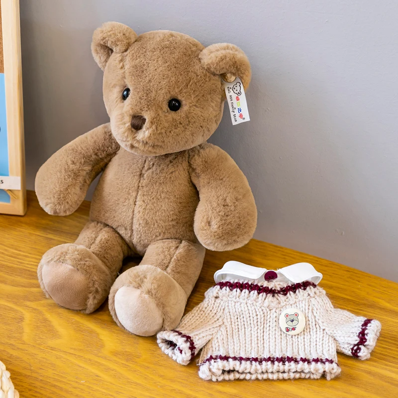 Милый новый плюшевый медведь плюшевые игрушки со свитером мягкие животные куклы