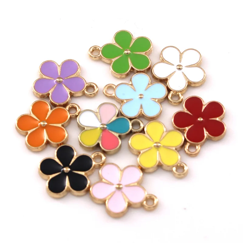 

10pcs New Lovely Flower Charm For Girl DIY Handmade Jewelry Earring Pendant Bracelet Necklace Gifts Jewelry Making Accessories