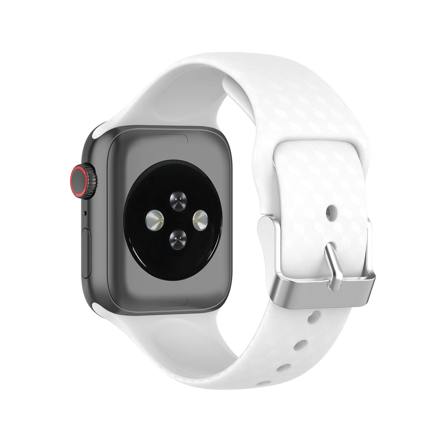 

White Printed Silicone Strap for Apple Watch Band 44mm 40mm 38 42mm Spots Flower Band for Iwatch 2 3 4 5 6 Bracelet Belt
