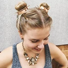 1 шт., Новое поступление, минимализм, полированный сплав, круглый верх, манжета для волос, современный стиль, палочка для волос, свадебные аксессуары для волос