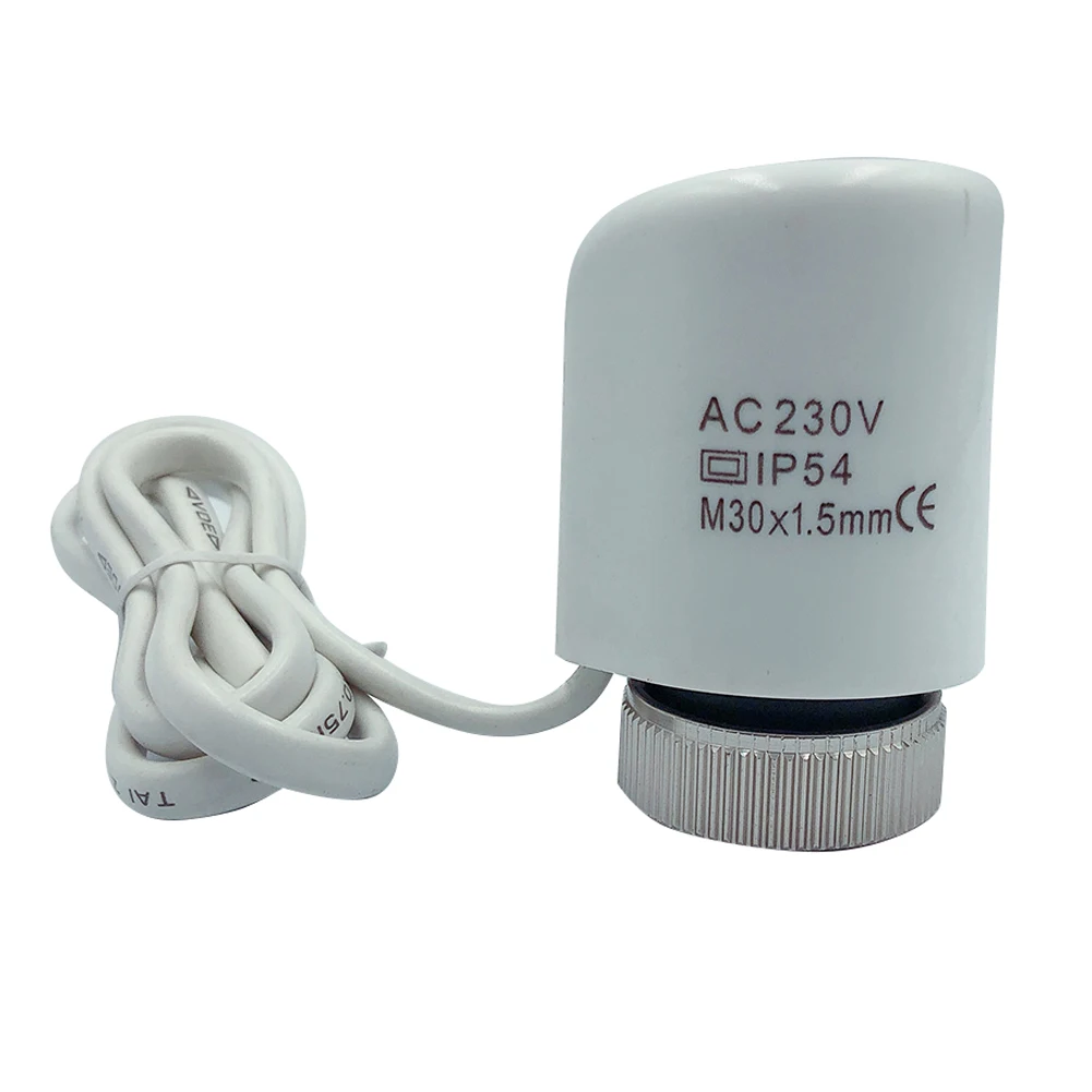 

230V 2W For Underfloor Heating Thermostat PC Home Radiator Replacement Manifold Normally Open Close Electric Thermal Actuator