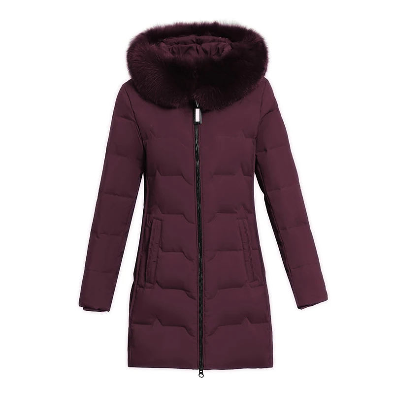 

Winter Women Down Coats With Real Fur Thick Warm Middle-aged Winter Down Jacket Women Hooded Plus Size Long Coats Down Parkas