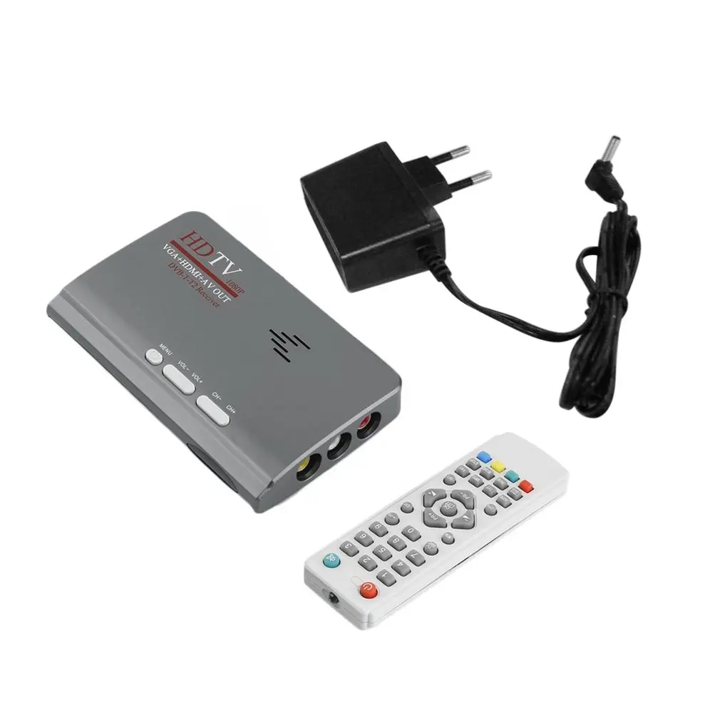 Digital HDMI 1080P DVB-T2 TV Box VGA AV CVBS Tuner Receiver with Remote Control HD |