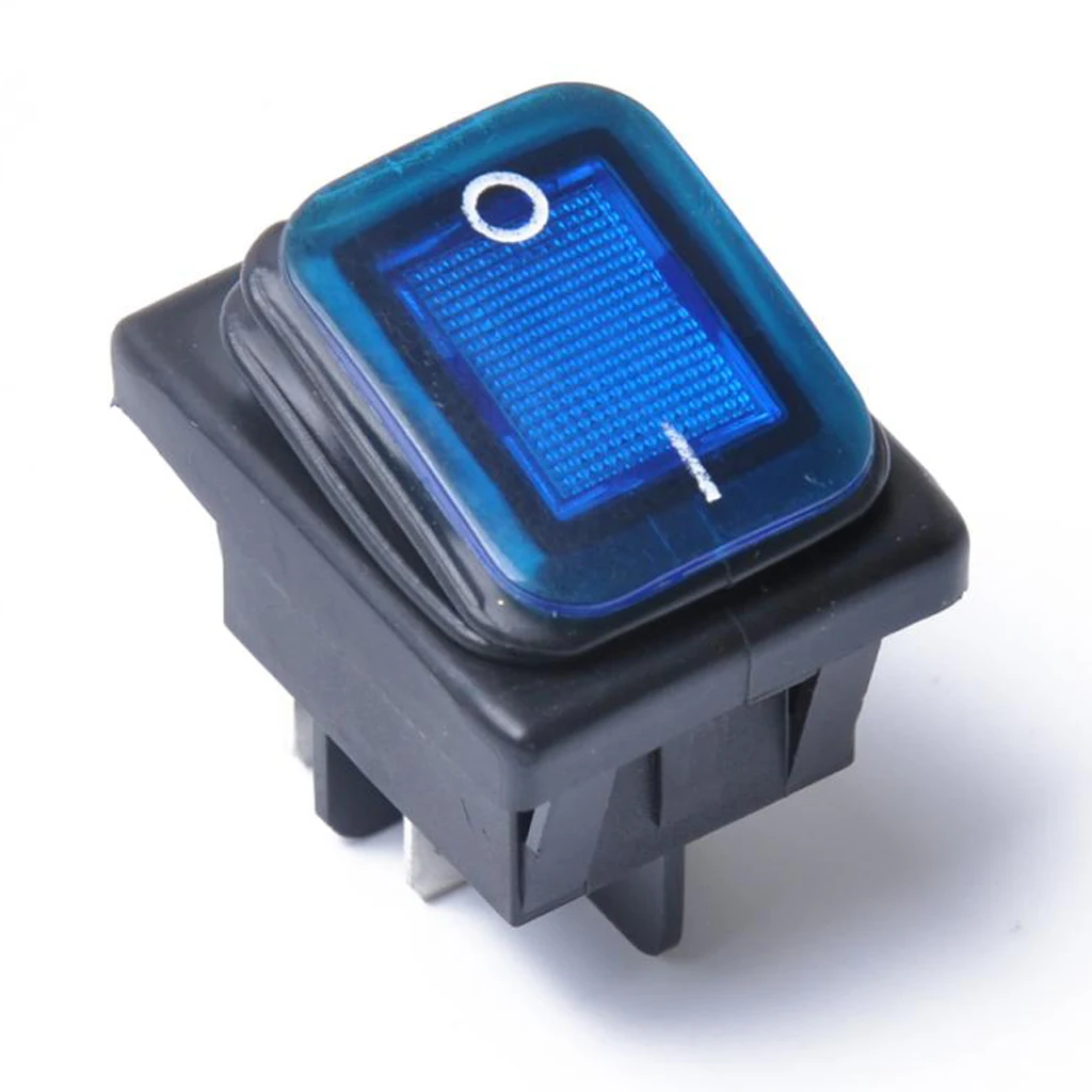 

4pcs 4 Pin On/Off 2 Position Rocker Power Switch With Backlight