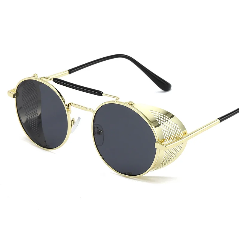 

Steampunk Sunglasses Men's Brand Design Steampunk Glasses Women's Round Retro Metal Sunglasses UV400 Gafas De Sol