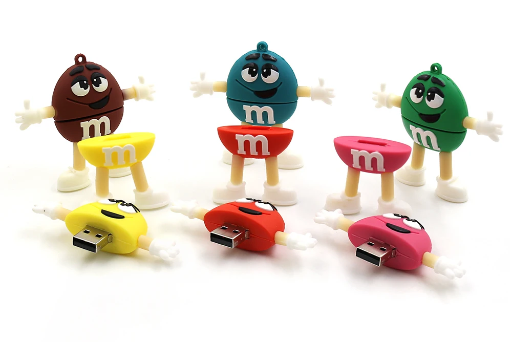 Милый флеш-накопитель u-диск 32gb 16gb 8gb rainbow beans M& M bean usb флеш-накопитель прекрасный подарок полная емкость 64gb флешка cle usb loptop