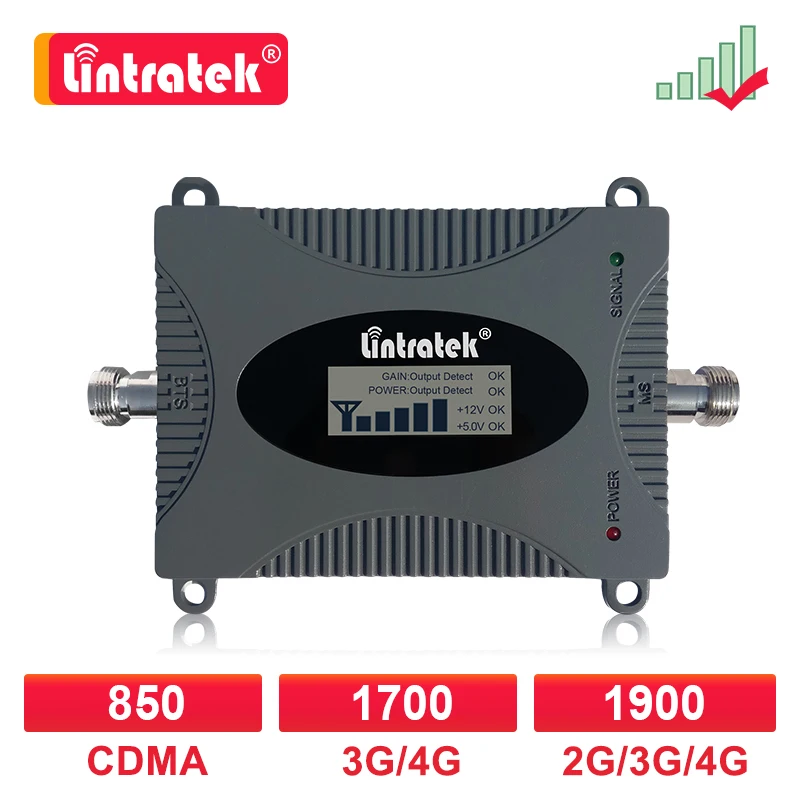 

CDMA GSM 2G 3G 4G 850 1700 1900 МГц ретранслятор сигнала 4G 1700/2100 B2 B4 B5 Стандартный усилитель сотовой связи 850 МГц усилитель полосы 5 6