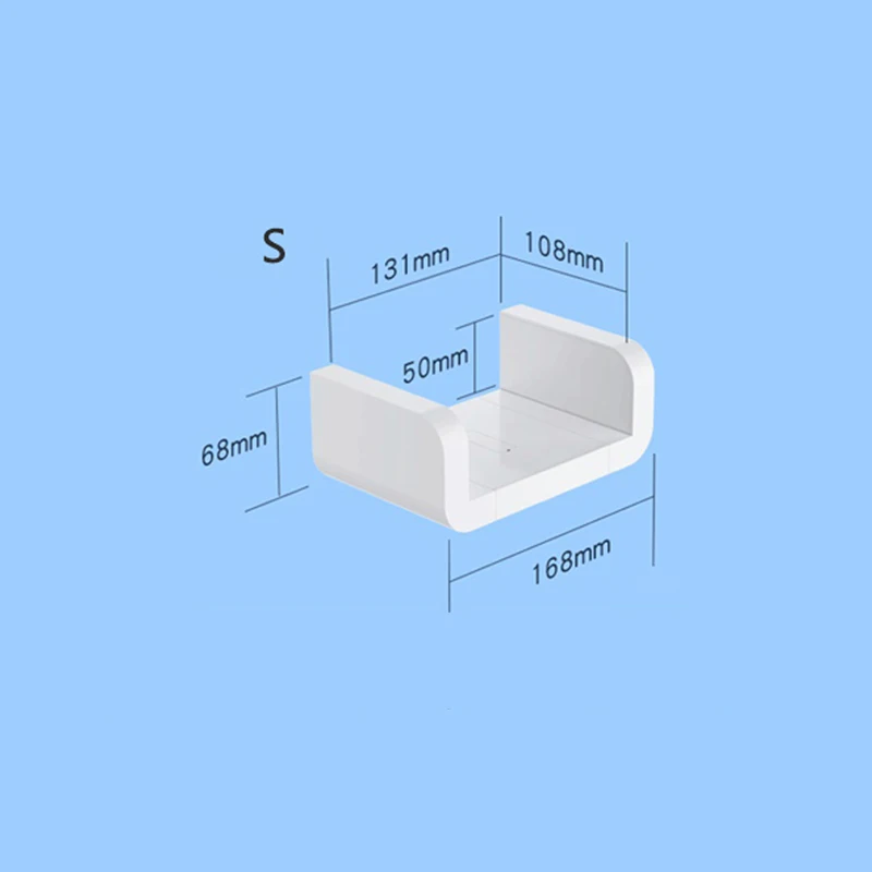 shelf small Полка для туалета, для хранения в ванной, водонепроницаемые настенные полки, Пылезащитная Пластиковая Полка для хранения с зеркальной дверью для ванной - Цвет: shelf small