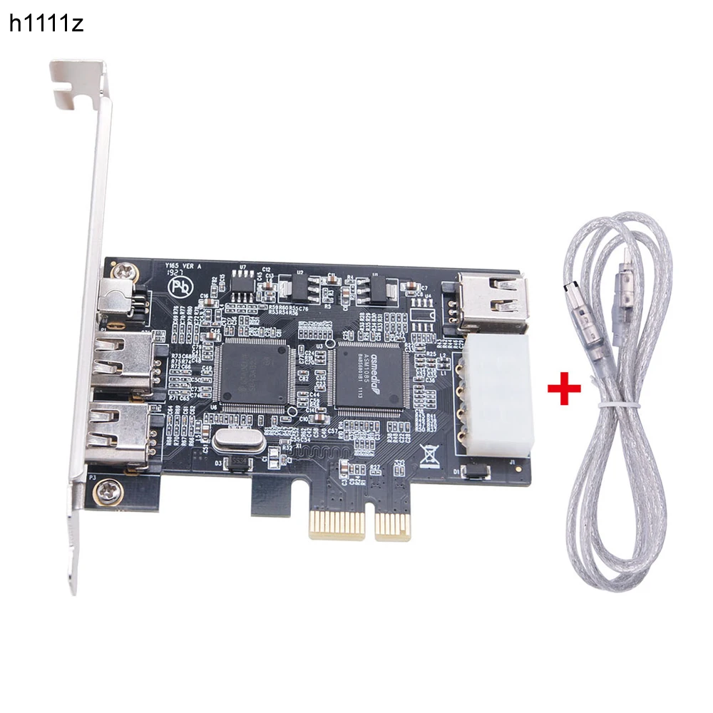 Плата расширения с 4 портами 1394A PCI-E 1X к IEEE 1394 DV видеоадаптер 1x 4Pin 3x 6Pin контроллер